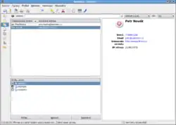 Zobrazení detailu kontaktu v programu