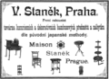 Reklama v magazínu Zlatá Praha (1898)