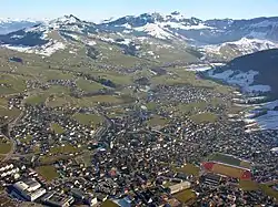 Letecký pohled na Appenzell