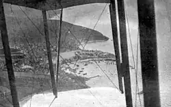 Dardanely zachycené z průzkumného letounu v 1. světové válce při bitvě o Gallipoli, 1915