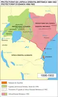 Stav v letech 1896-1902      Protektorát Východní Afrika