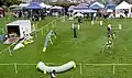 Levá část závodiště pro agility