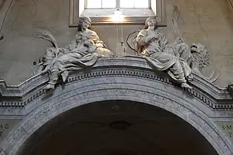 Svatá Agnes s beránkem a palmovou ratolestí, Svatá Martina se lvem a palmovou ratolestí, Giovanni Francesco de Rossi