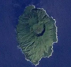 Satelitní snímek ostrova Agrigan