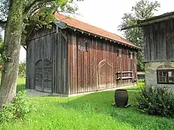 Stodola ve skanzenu Aignerhaus (Rakousko)