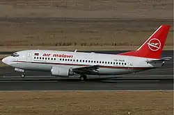 Boeing 737-500 společnosti Air Malawi.