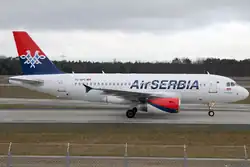 Airbus A319-100 Air Serbia v roce 2013