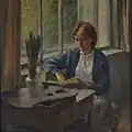 Čtenářka, kol. 1955 (olej na plátně)