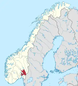 Akershus na mapě Norska