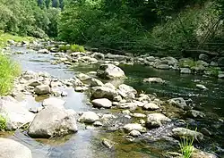 Velká peřej (250 m) na Akmeně