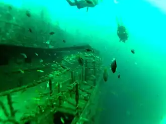 Potápěči u vraku Al Munassir (L1)