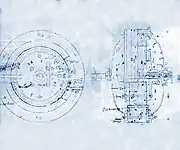 První návrh externího rotačního motoru