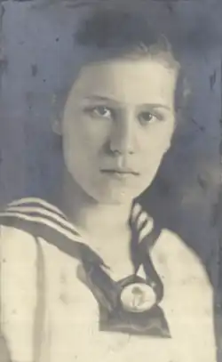 Albína Aloyová (foto ze studijního výkazu ČVUT, 1919)