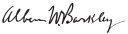 Alben William Barkley, podpis