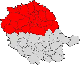 Arrondissement Albi na mapě departementu Tarn