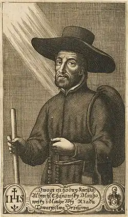 Albrecht Chanovský z Dlouhé Vsi na mědirytině neznámého autora okolo roku 1730