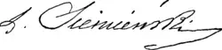 Lucjan Siemieński – podpis