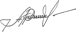 Alexandr Vladimirovič Ruckoj, podpis