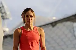 Alex Puccio ve finále SP 2017 v boulderingu v Mnichově