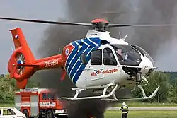 Stroj EC 135 (Kryštof 09) bývalého provozovatele Alfa Helicopter