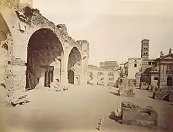 Basilica di Constantino, Řím, 19,2x25 cm, albuminový tisk, 1878