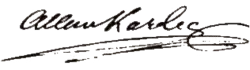 Allan Kardec – podpis