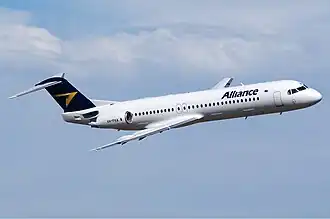 Fokker F100 společnosti Alliance Airlines