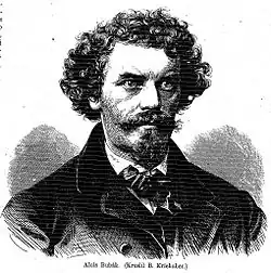Alois Bubák (kreslil Friedrich Kriehuber 1870)