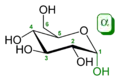 α-D-glukopyranosa