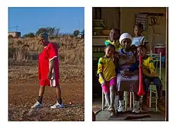 "Alter Gogo" je série diptychových portrétů se skupinou babiček, členkami fotbalového klubu Gogo Getters v Orange Farm v Jižní Africe. Fotbal je pro ně více než rekreační aktivita; má také hluboký sociální a fyzický dopad na jejich životy