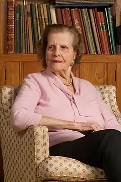 Maria Altmannová, neteř Adele a Ferdinanda Blochových-Bauerových v roce 2010