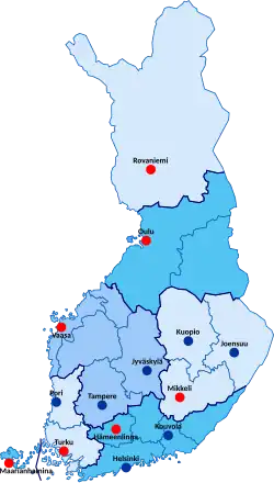 Regionální úřady (aluehallintovirasto)