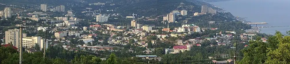 Pohled na město Alušta