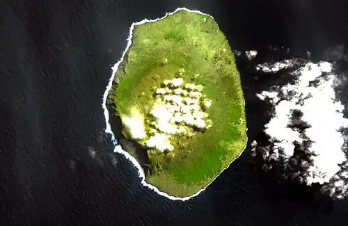 Satelitní snímek ostrova Amsterdam