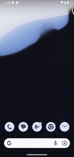 domovská obrazovka Androidu 13