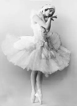 Anna Pavlova jako umírající labuť