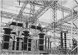 Elektrické vedení z elektrárny Boulder Dam, 1941