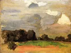 Landscape with grey sky