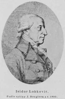 Antonín Isidor Lobkowicz (rytina Josefa Berglera)