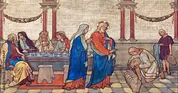 Svatba v Káně (freska), umístěná v kostele Svatého Cyrila Metoděje v Karlíně, pravděpodobně vznikla ze spolupráce s malířem Gustavem T. Mikschem