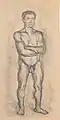 Antonín Růžička Mužská postava (kresba)