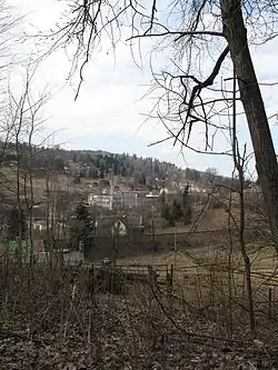 Antonínov v pohledu od zámečku