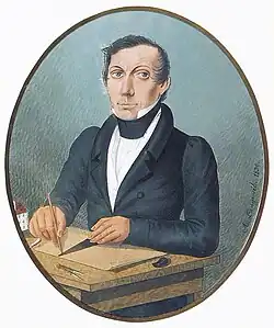 Autoportrét z roku 1830; kvaš na slonovině, Národní muzeum Praha