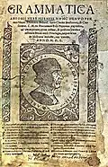 Dílo Grammatica Nebrissensis (1550)