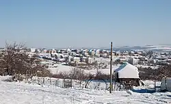 pohled na Antonovo v zimním období