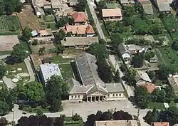 Letecký pohled na Apátfalvu