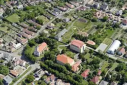 Letecký pohled na Apc