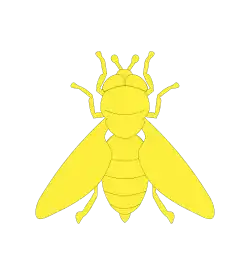 Symbolem Merovejců byla včela medonosná. Později pod vlivem stylizace se mohla proměnit v heraldický znak lilie.