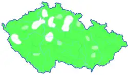 Rozšíření myšice lesní v Česku