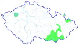 Rozšíření myšice malooké v Česku